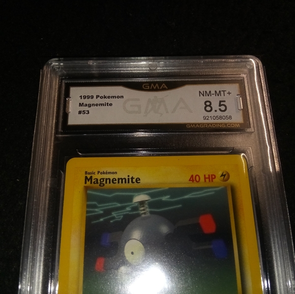 1999 Pokemon Magnemite #53 Graded GMA 8.5 NM-MT+ - Picture 4 of 5